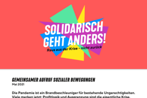GEMEINSAMER AUFRUF SOZIALER BEWEGUNGEN "Solidarisch geht anders!"
