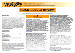 B-B-Rundbrief 2-2021 | entwicklungs- und umweltpolitische Informationen aus Brandenburg und Berlin