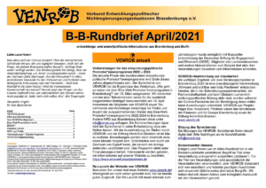 B-B-Rundbrief April 2021 | Entwicklungs- und umweltpolitische Informationen aus Brandenburg und Berlin