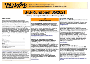 B-B-Rundbrief Mai 2021 von VENROB e.V.