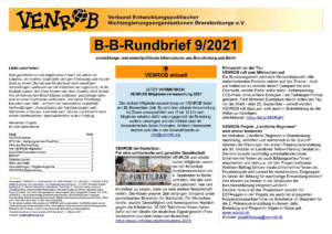 B-B-Rundbrief September 2021 | Entwicklungs- und umweltpolitische