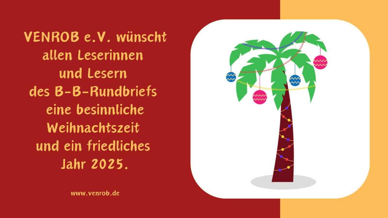 Eine besinnliche Weihnachtszeit und ein friedliches Jahr 2025!