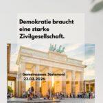 Demokratie braucht eine starke Zivilgesellschaft