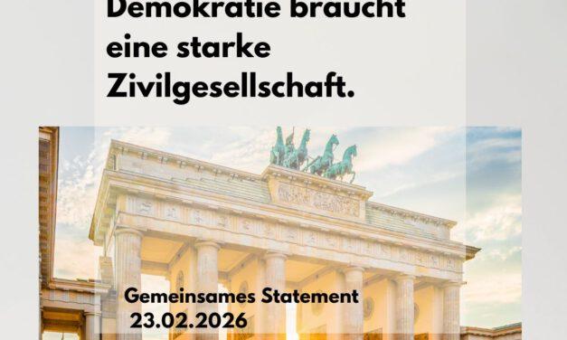 Demokratie braucht eine starke Zivilgesellschaft
