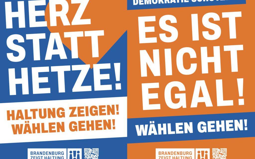 Aktuellle Aktion der Kampagne „Brandenburg zeigt Haltung“