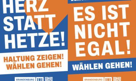 Aktuellle Aktion der Kampagne „Brandenburg zeigt Haltung“