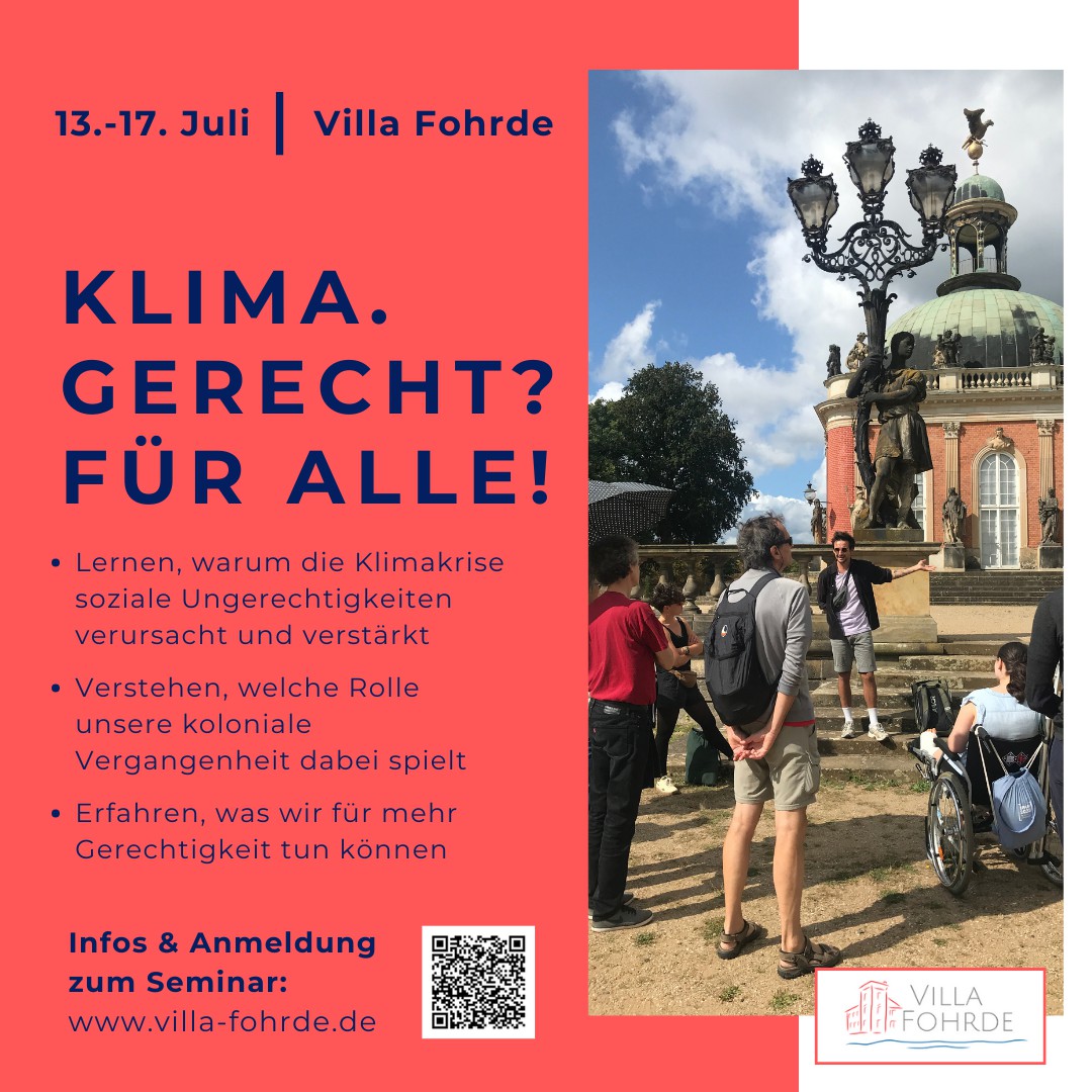 Villa Fohrde Seminar Klima.Gerecht Sharepic